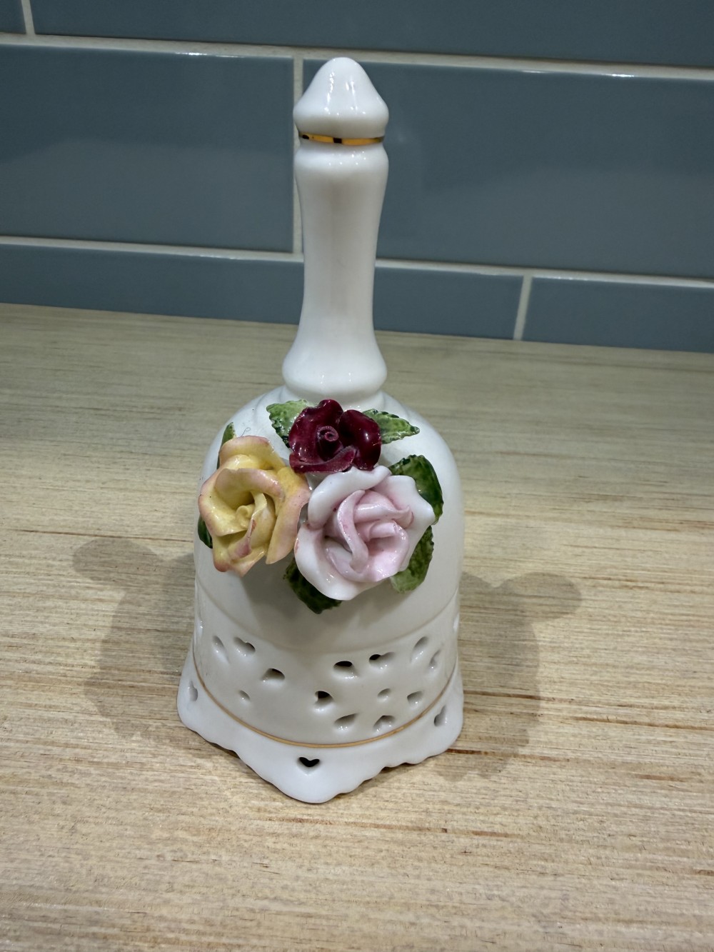 Vintage Porcelain Floral Bell