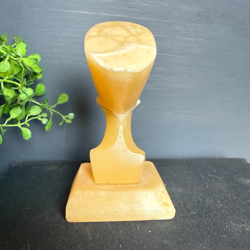 Carved Alabaster Nefertiti Bust Egyptian