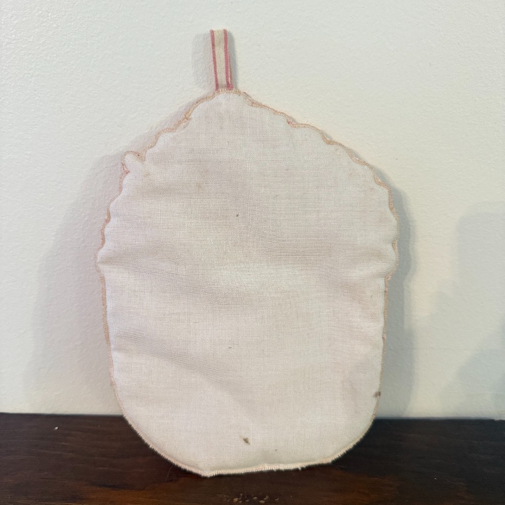 Ice Cream Sundae Quilted Potholder, Pink Gingham with Cherry