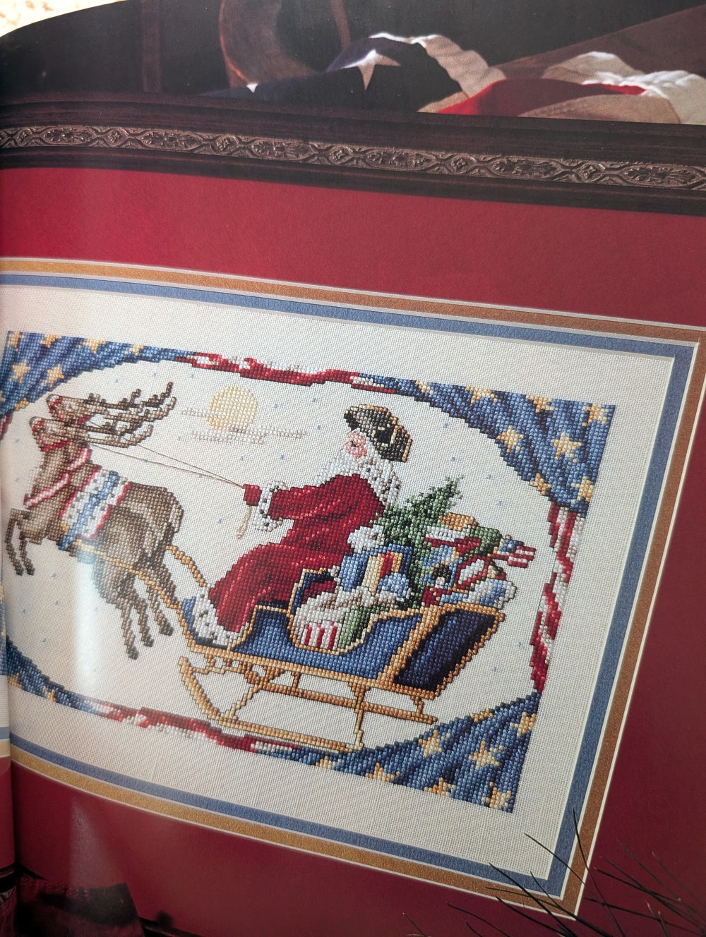 Vtg 1994 Down Santa Claus Lane cross-stitch book