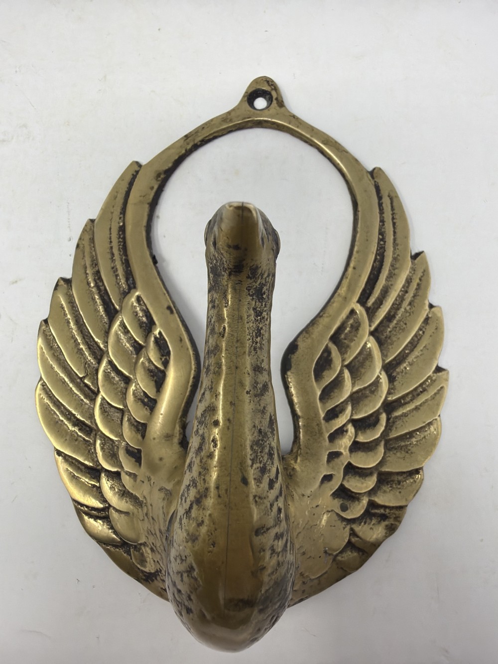 Vintage Brass Swan Wall Hook