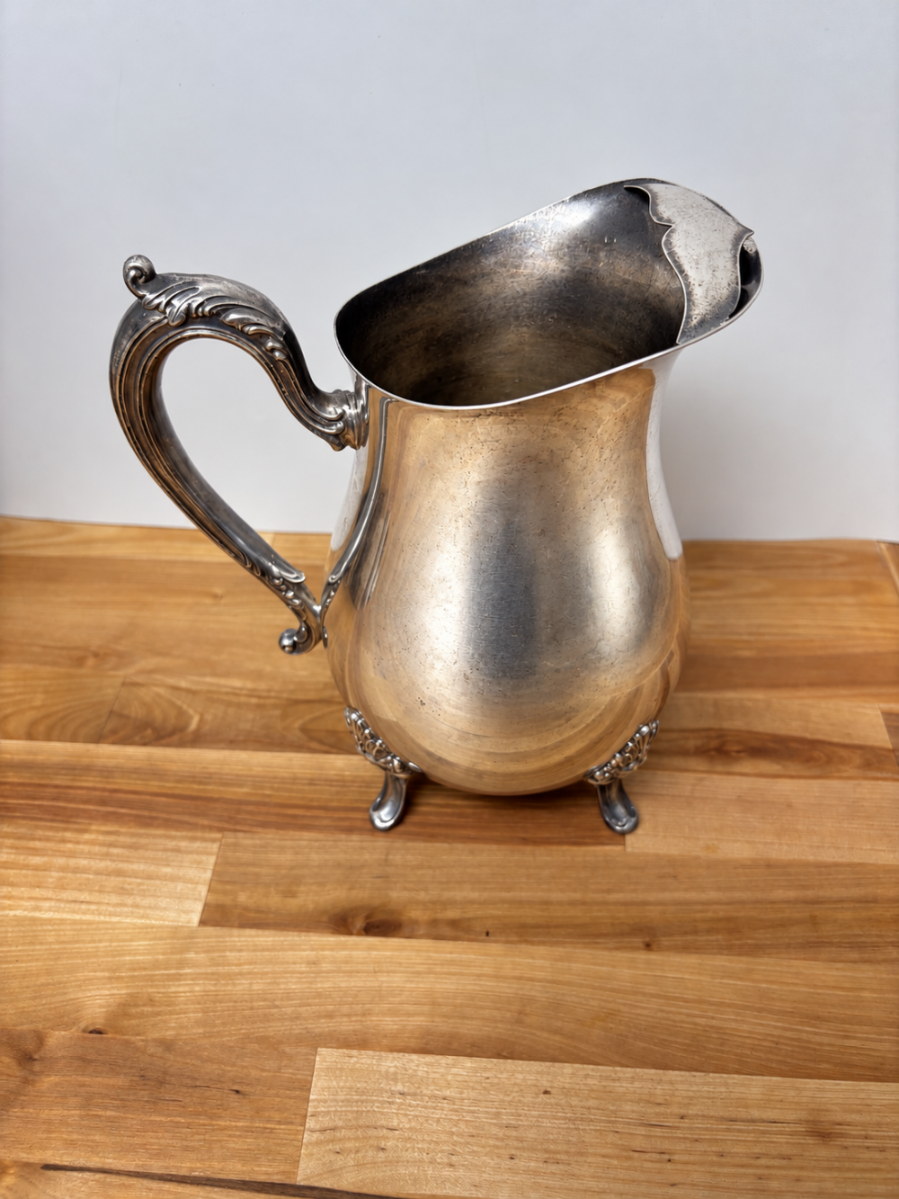 Vintage Pilgrim Silverplate Footed Water Pitcher