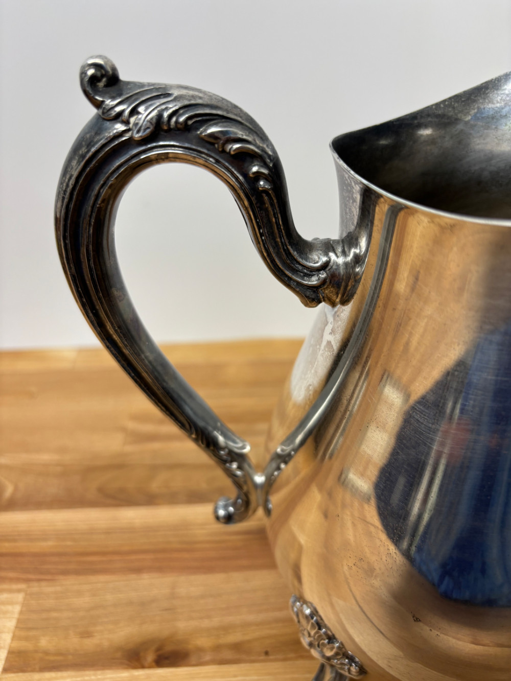 Vintage Pilgrim Silverplate Footed Water Pitcher