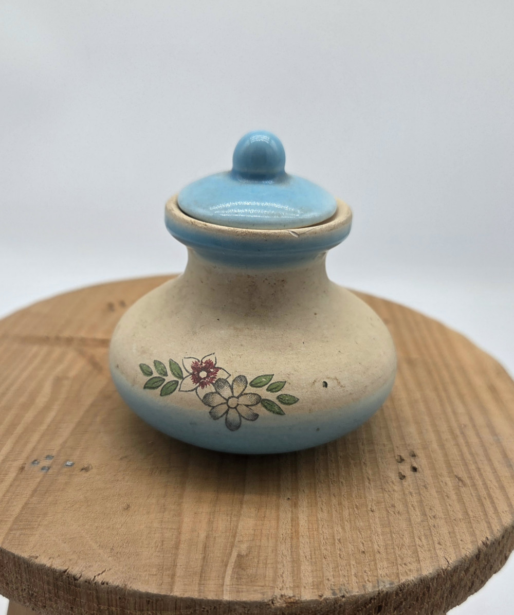 VTG Ceramic Round Bottom Trinket Jar