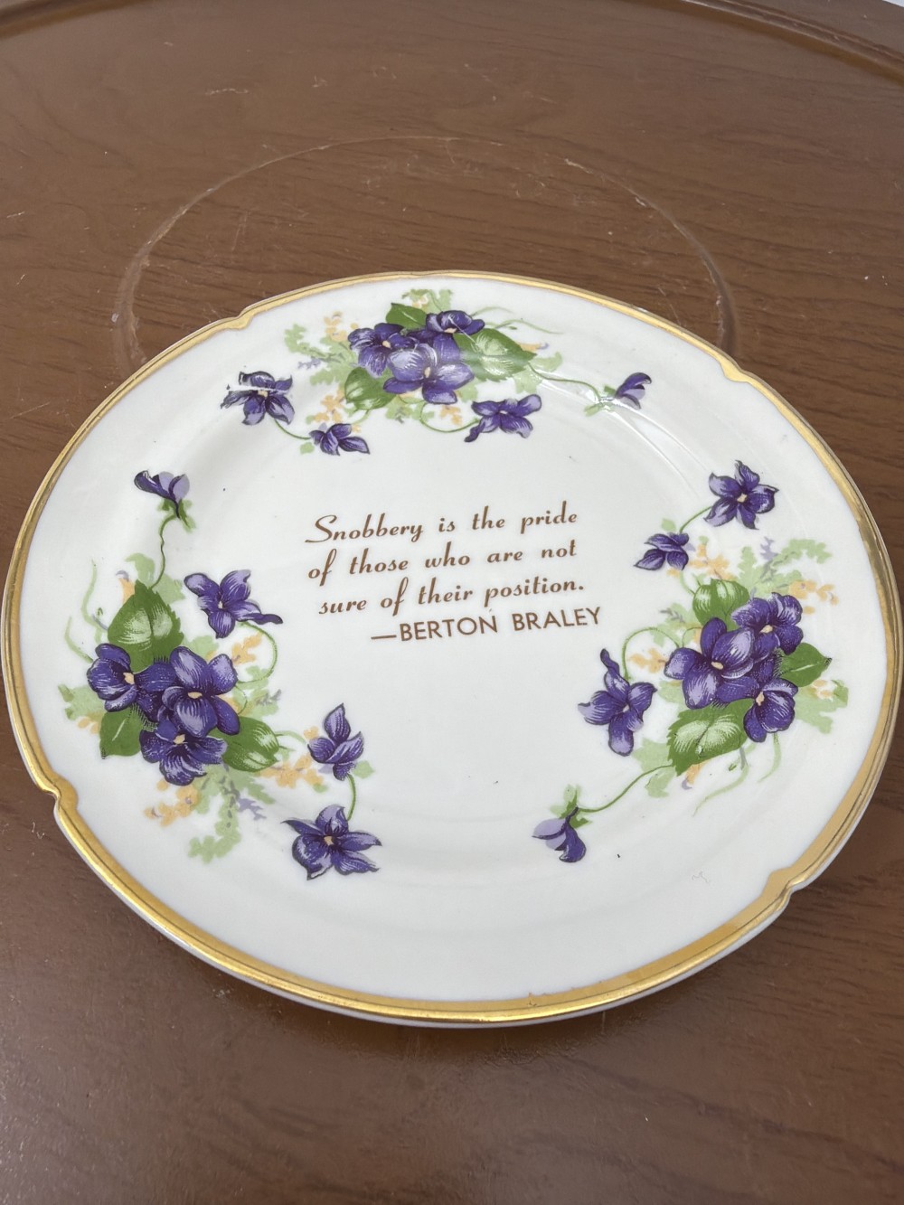 Hand-Painted Snobbery Plate