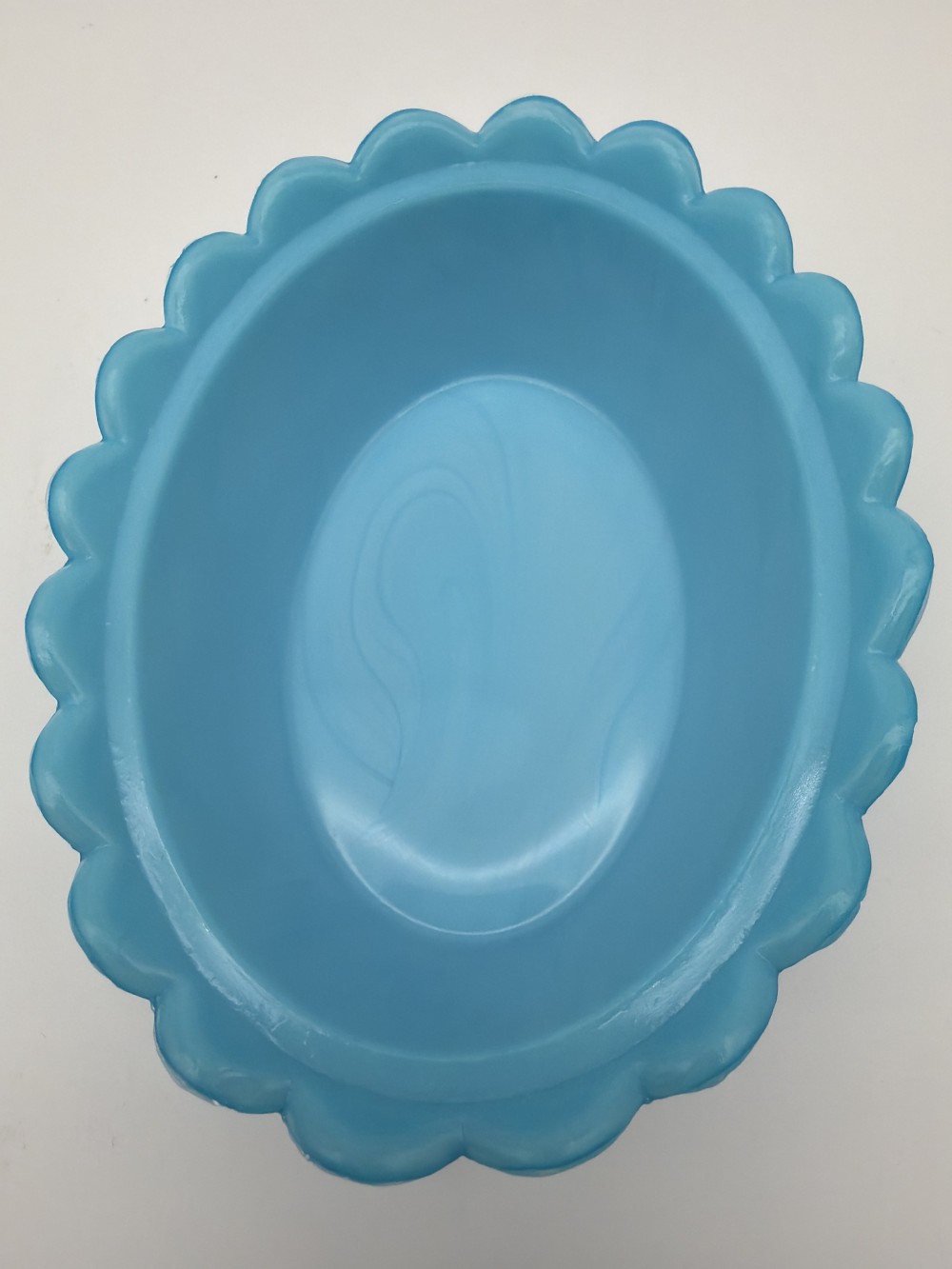 Westmoreland Blue Slag Swan Dish