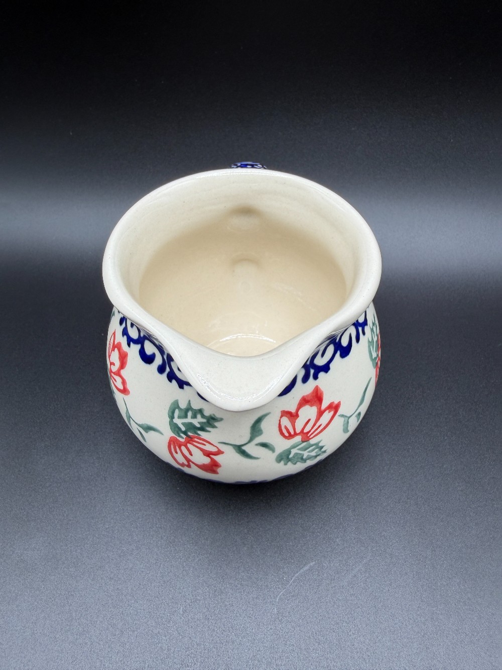 Zakłady Ceramiczne Bolesławiec Polish Pottery  Holly Creamer Pitcher – Shape 70