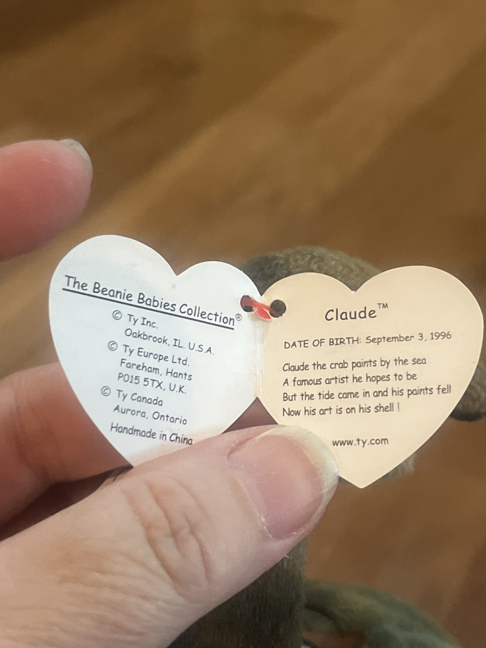 Claude Beanie Baby