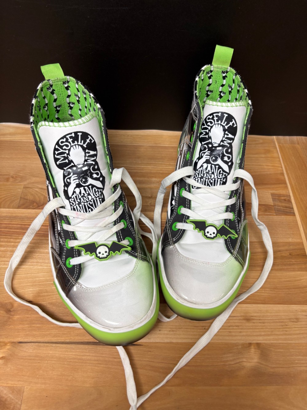 Beetlejuice Ground Up High Top Sneakers Black Green Its Showtime Size 9.5