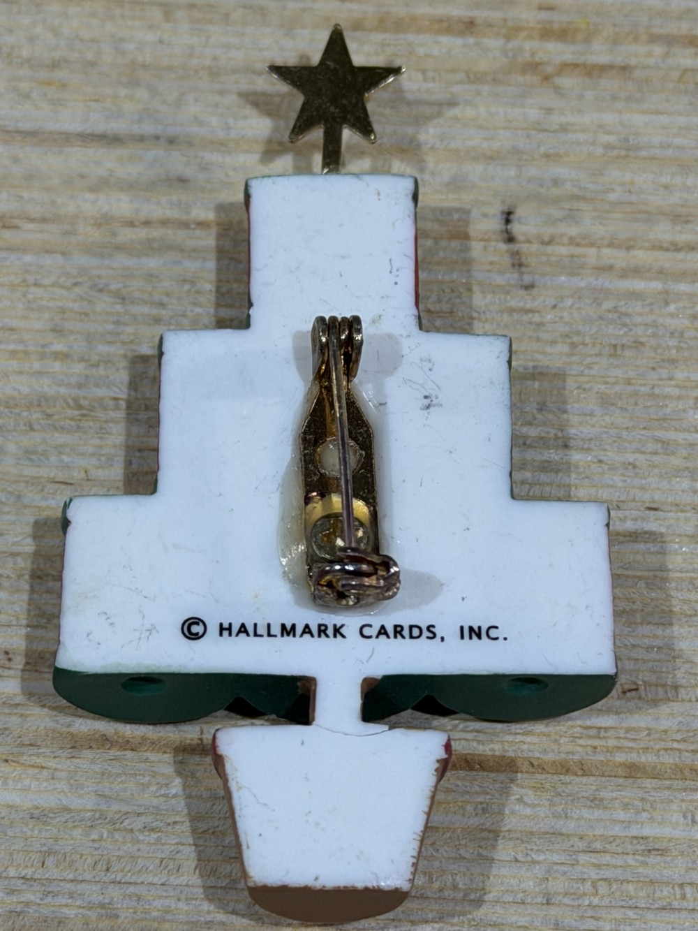 Vintage Hallmark Christmas Tree Presents Brooch