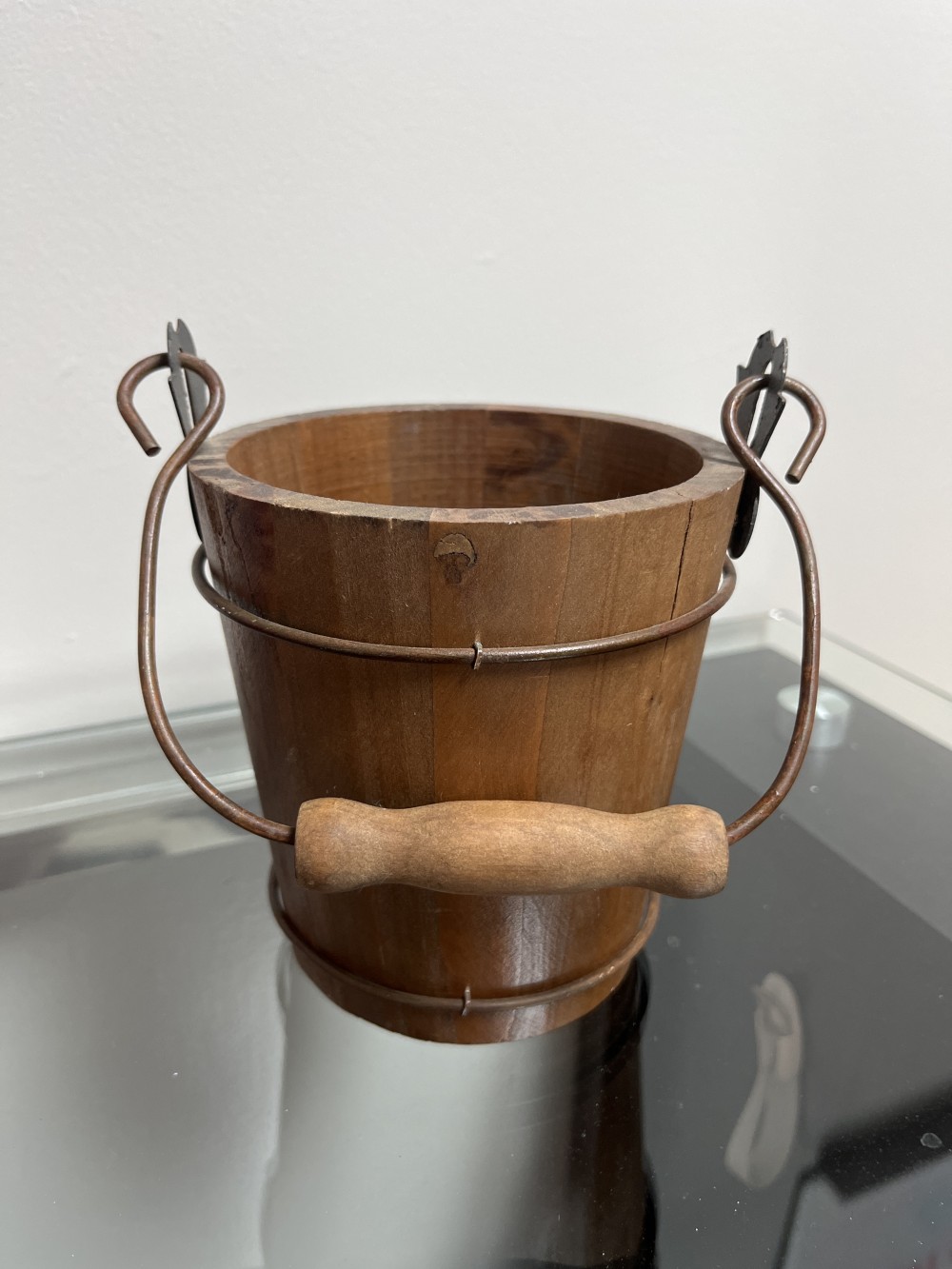Vtg small wood firkin/bucket