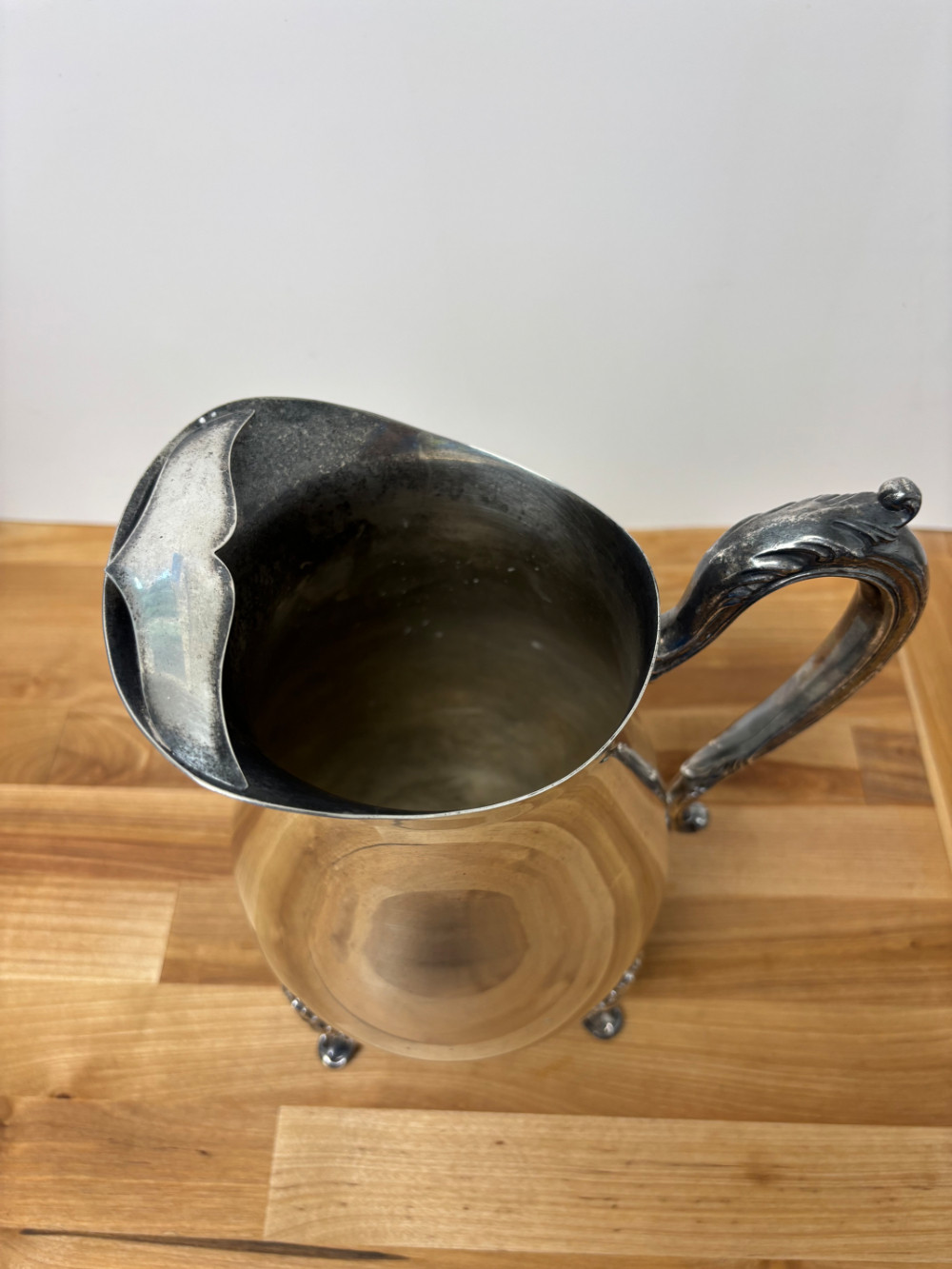 Vintage Pilgrim Silverplate Footed Water Pitcher