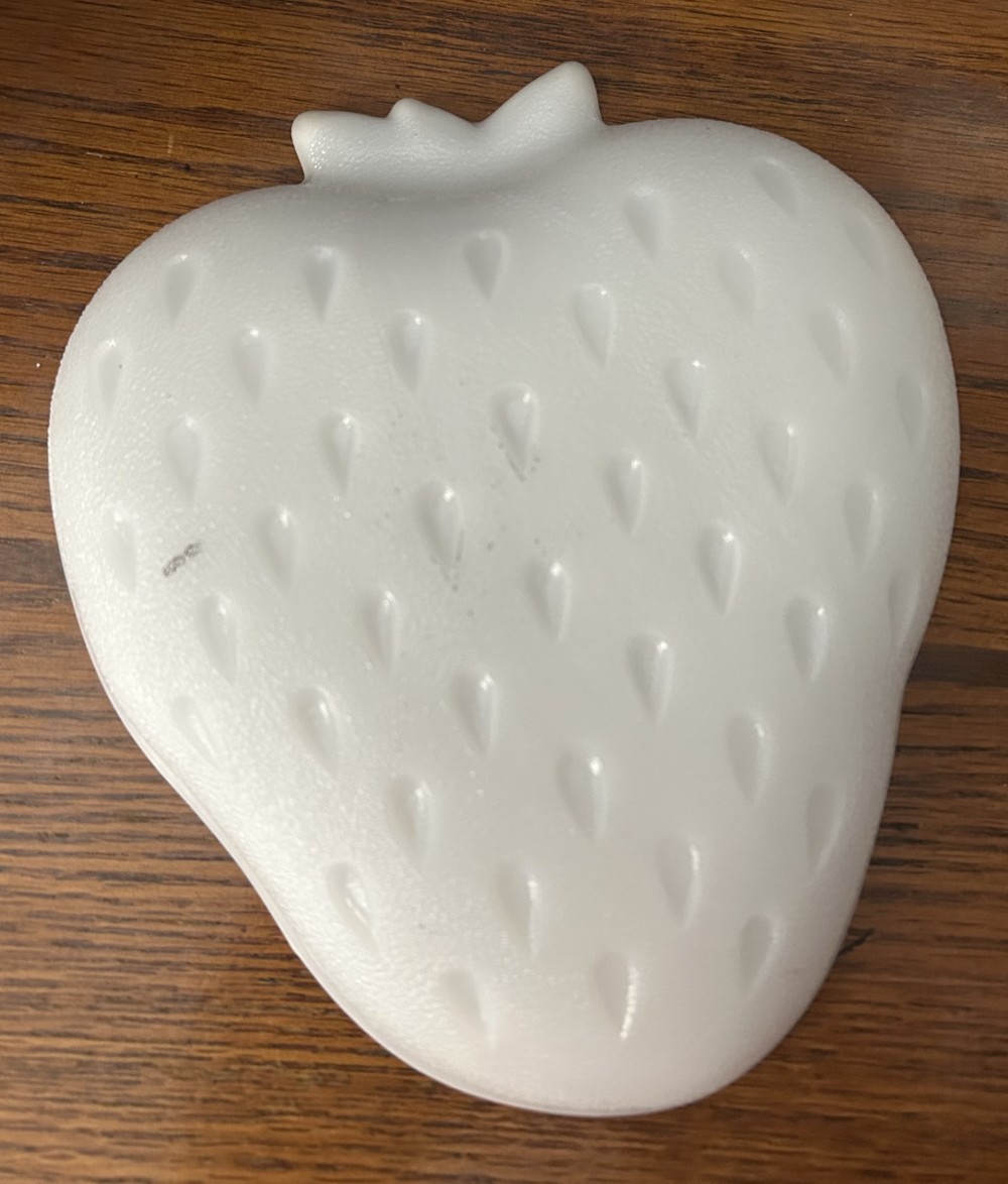 Hazel Atlas Milk Glass Strawberry Dish for Nuts, Candy or Trinkets  - 7” - see pics