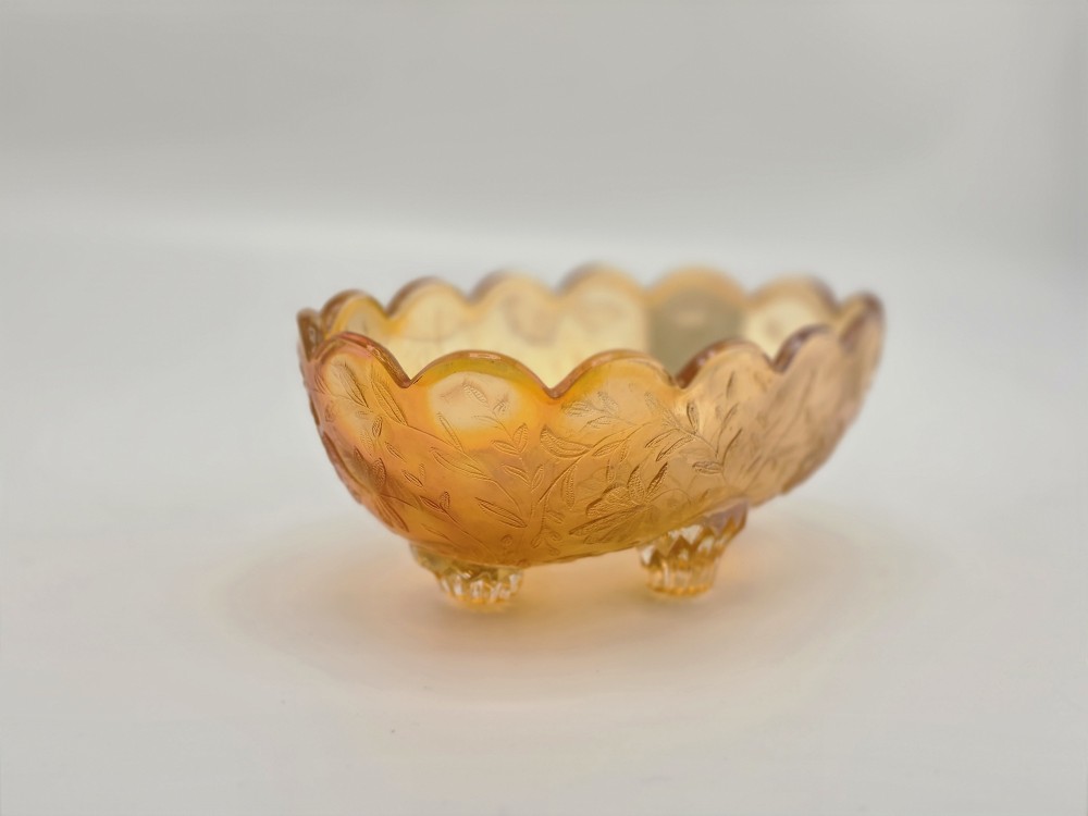 VTG 1950s Jeannette Floragold Candy Dish