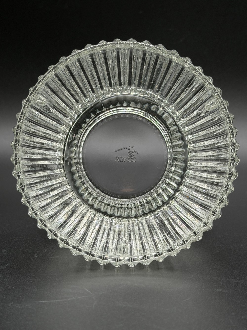 HOMCO Clear Ribbed Glass Fairy Lamp Replacement Base