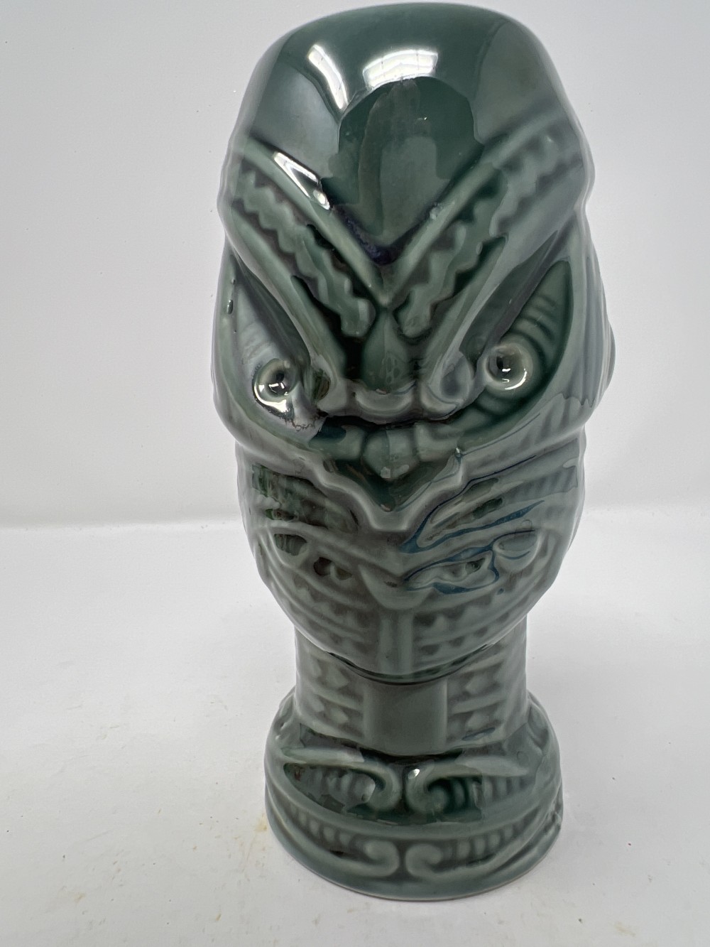 Vintage Green Headhunter Tiki Mug