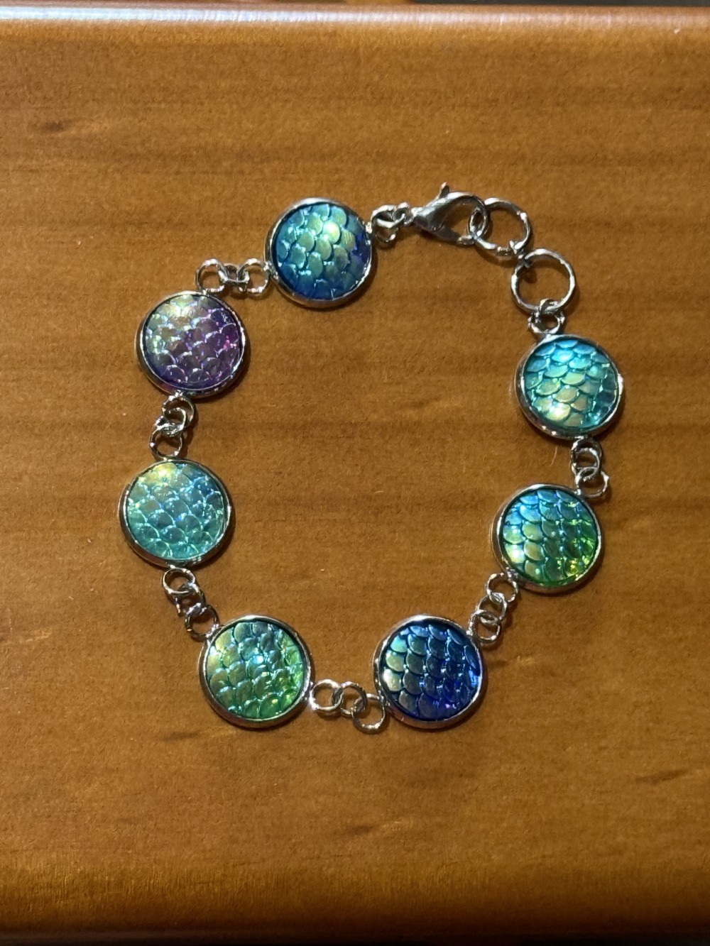 Bracelet Mermaid or Dragon Skin Medallions