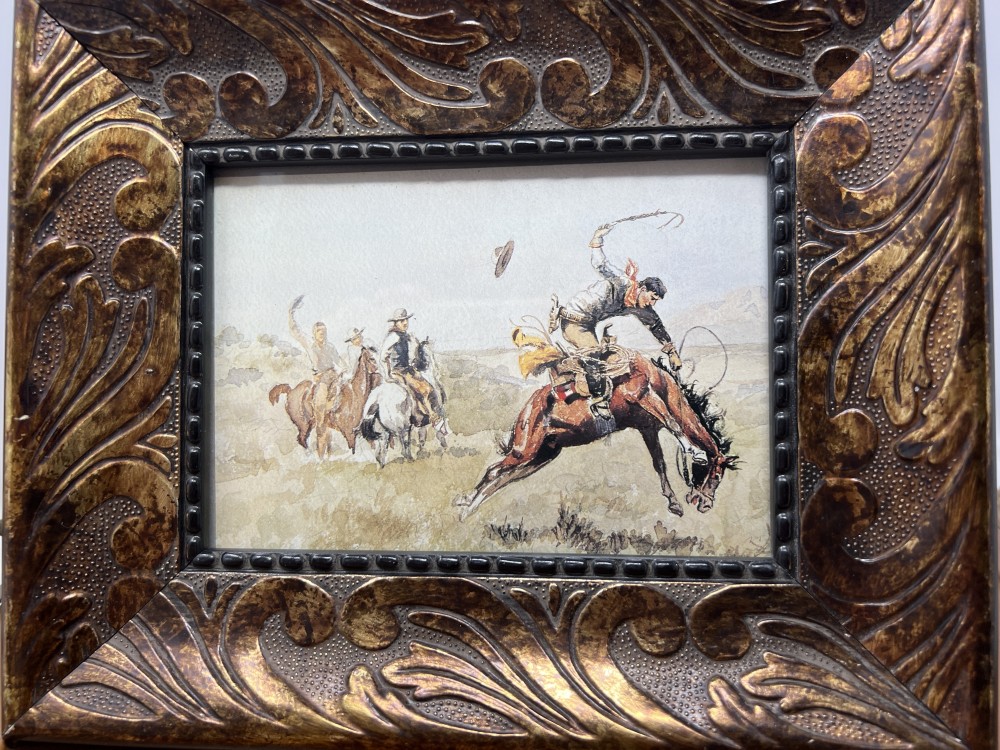 “Bronco Busting” by Charles M. Russell