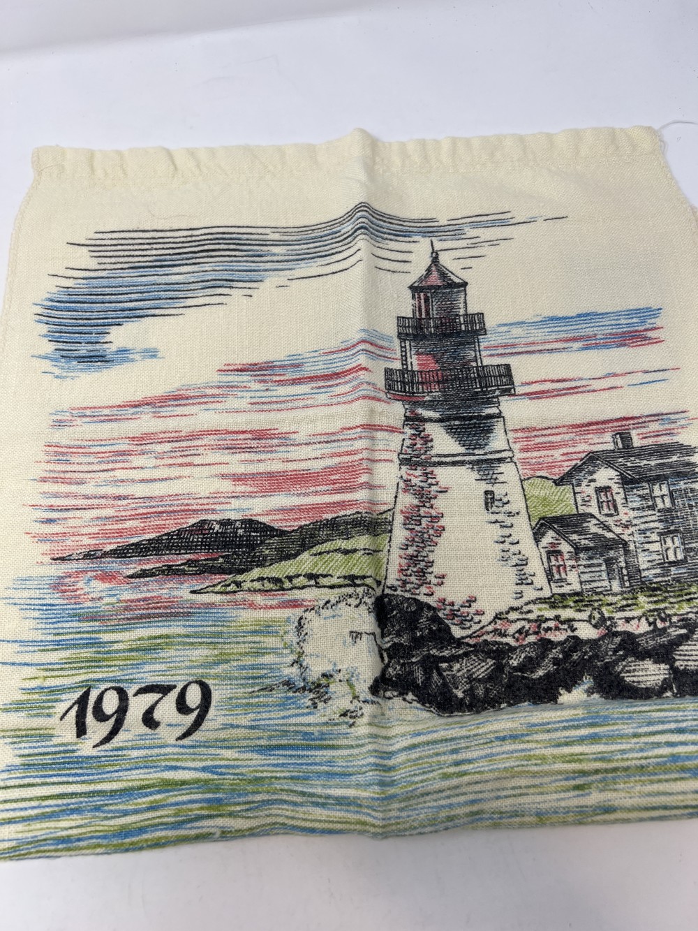 Vtg 1979 Lighthouse Calendar tTowel