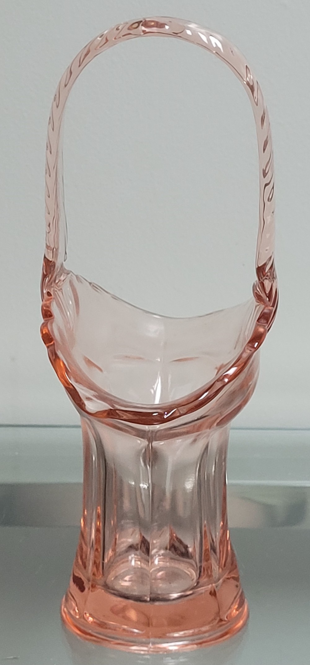Westmoreland pink glass basket