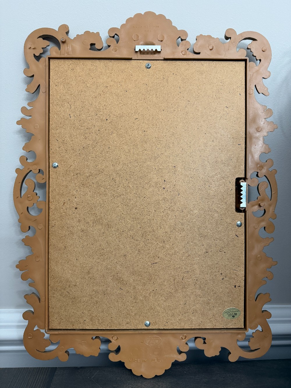 Vintage 1988 Homco Gold Ornate Wall Mirror - Hollywood Regency Baroque Shell Scroll Mirror #2151
