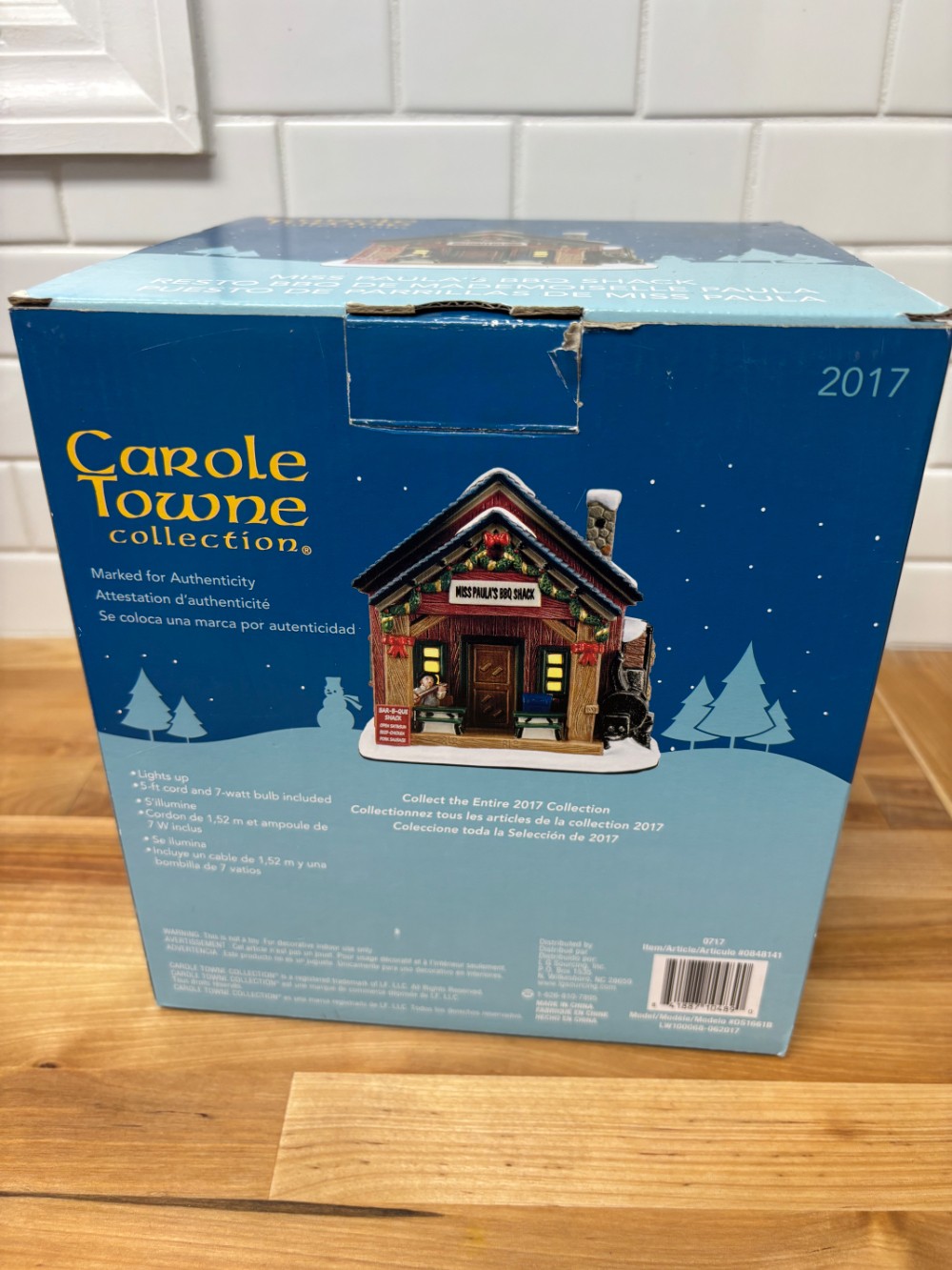 Carole Towne Miss Paula's BBQ Shack Christmas Village Building 2017 Lemax Lighted w/ Box
