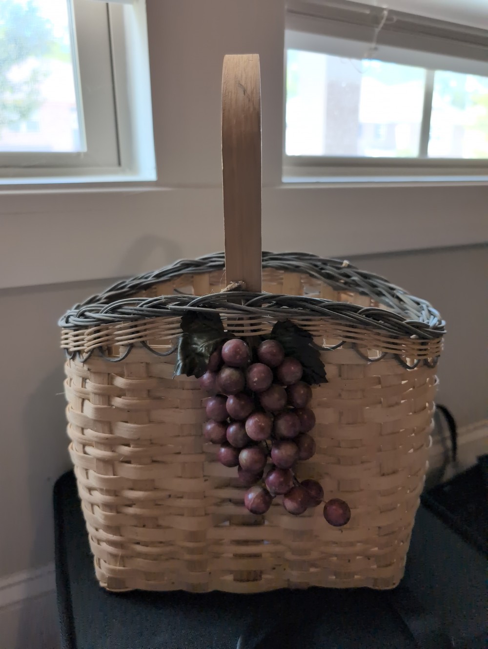 Handwoven wine basket
