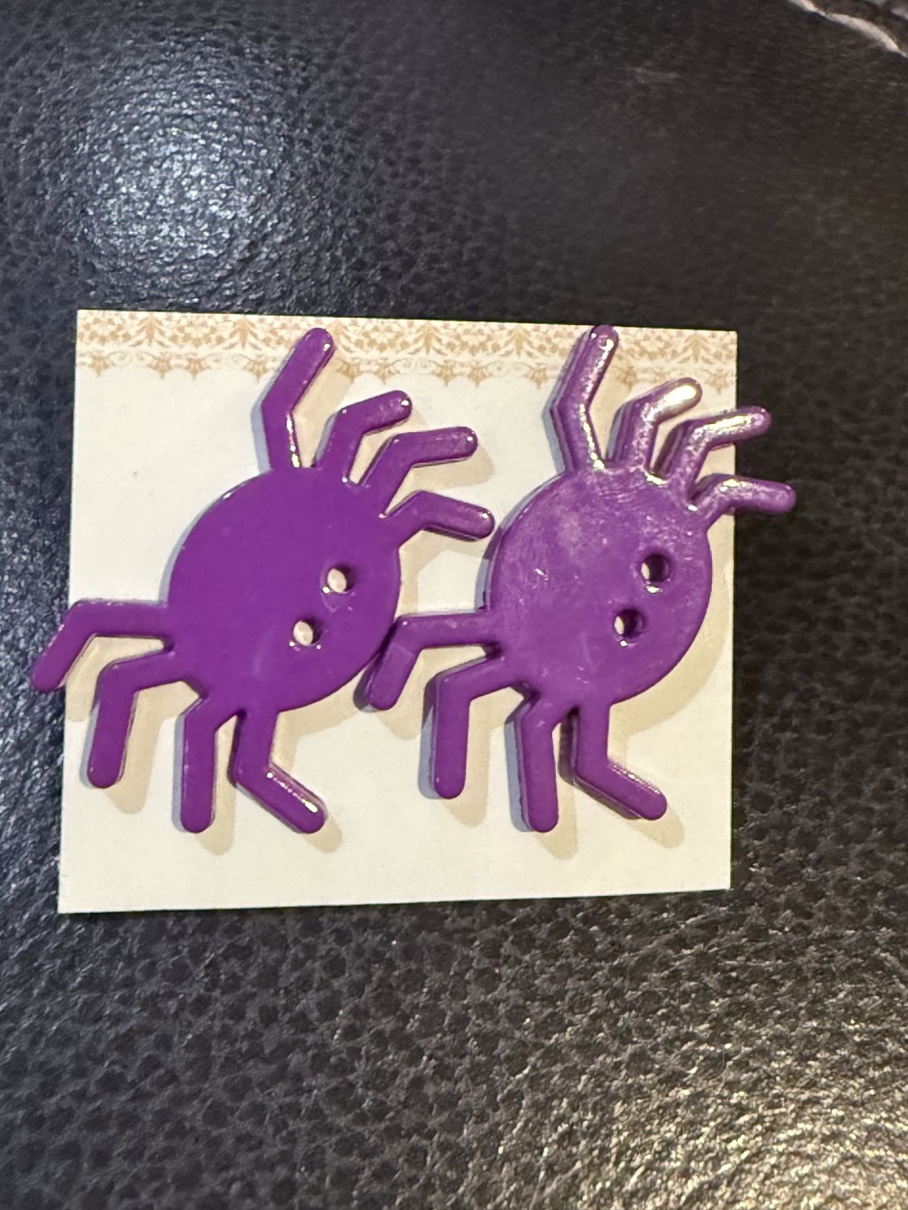 Stud Earrings  - Acrylic Large Spider
