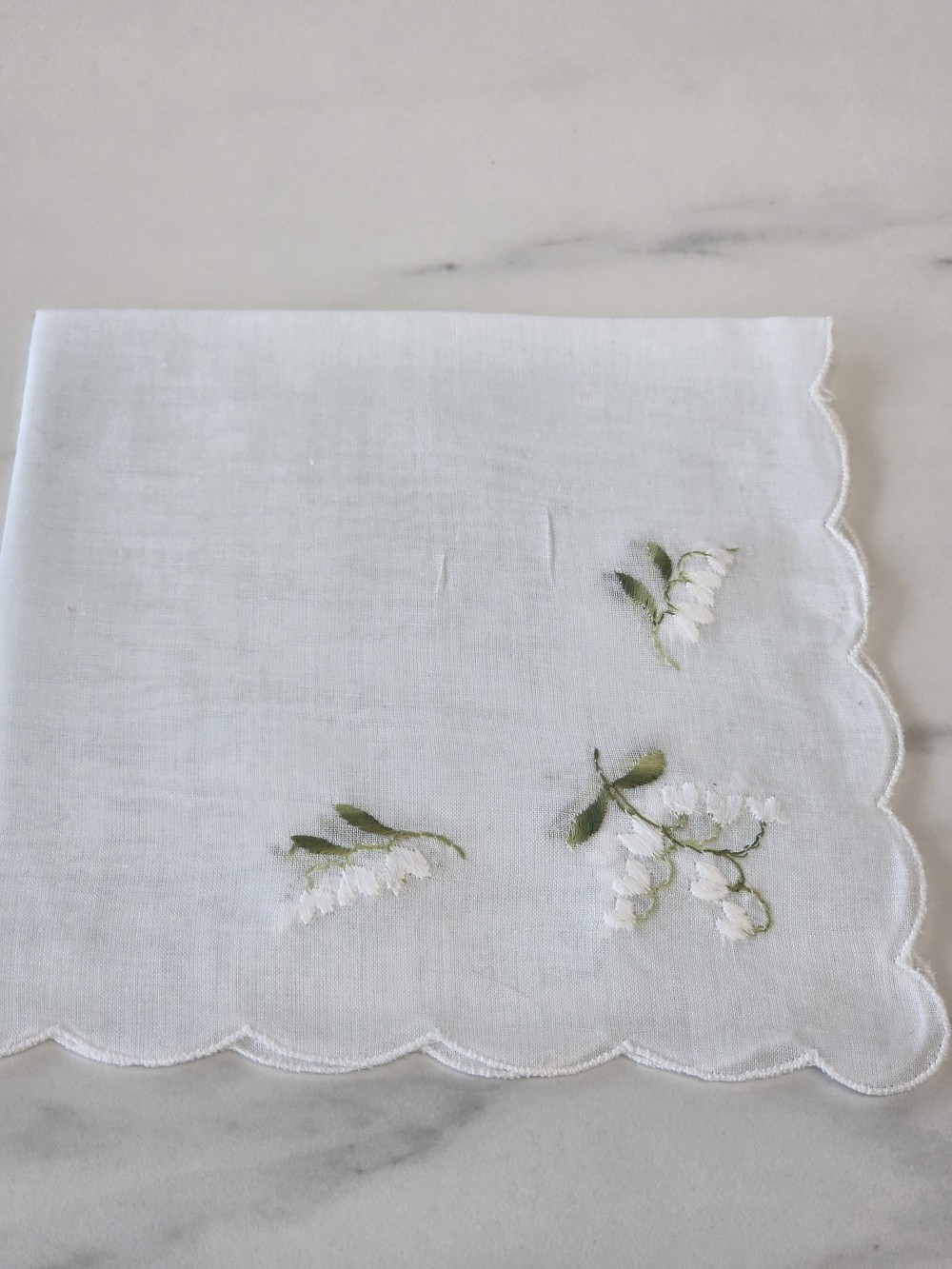 HK-772 pale blue embroidered hankie