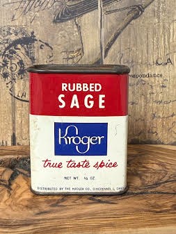 Kroger Rubbed Sage Spice Tin Grannycore Farm Kitchen