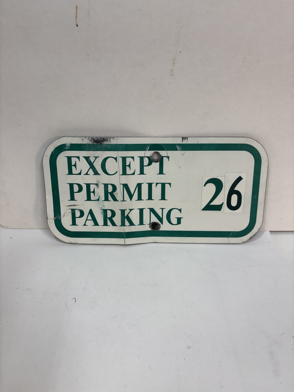 Permit parking sign authentic heavy metal