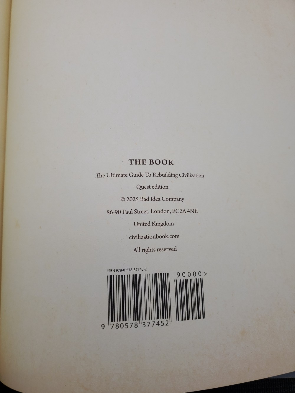 The Book The Ultimate Guide To Rebuilding Civilization