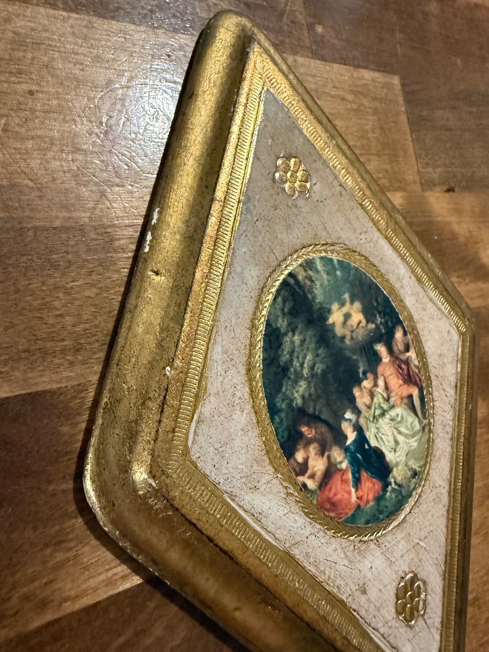 Italian Florentine Wall Plaques Pair