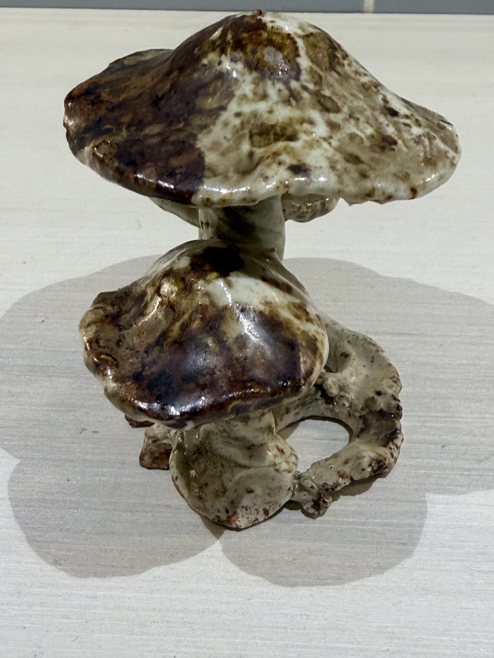 Signed Vintage Studio Pottery Mushrooms