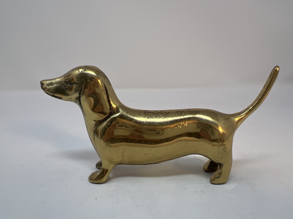 Vintage Brass Dachshund Weiner Dog