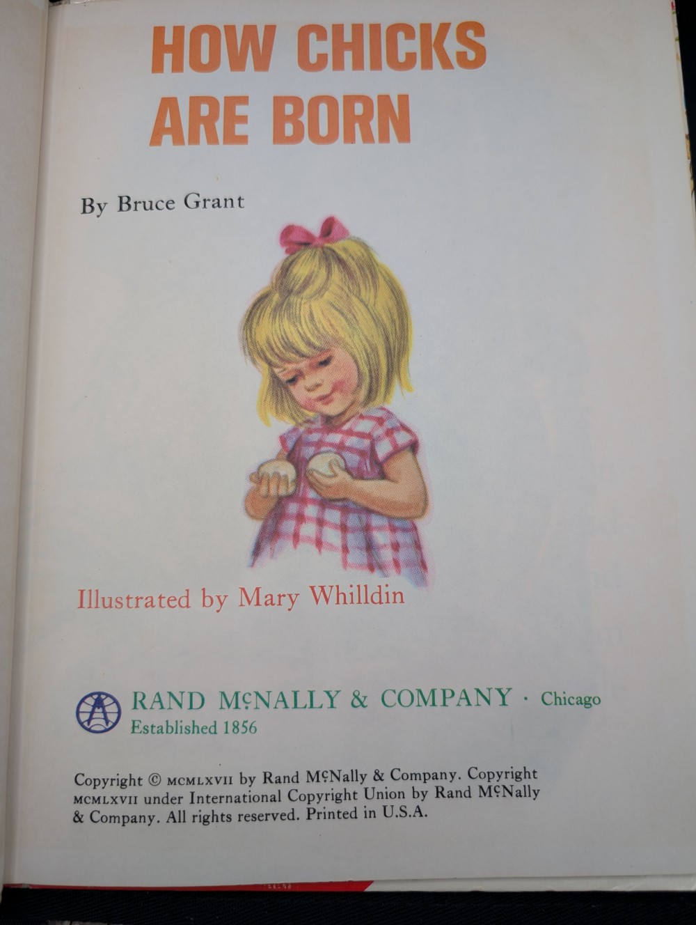Vtg 1967 How Chicks Are Born hardcover book