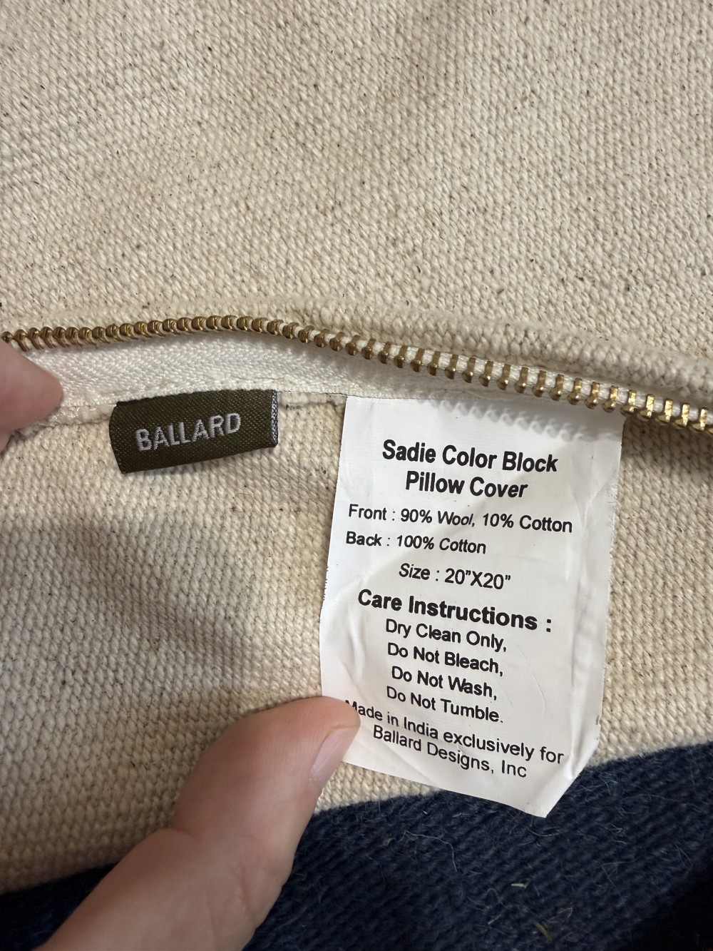 Ballard wool pillow cover