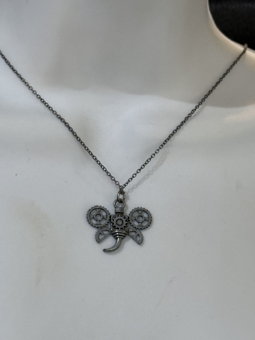 Pendant Necklace - Steampunk Insect in Pewter, Fly