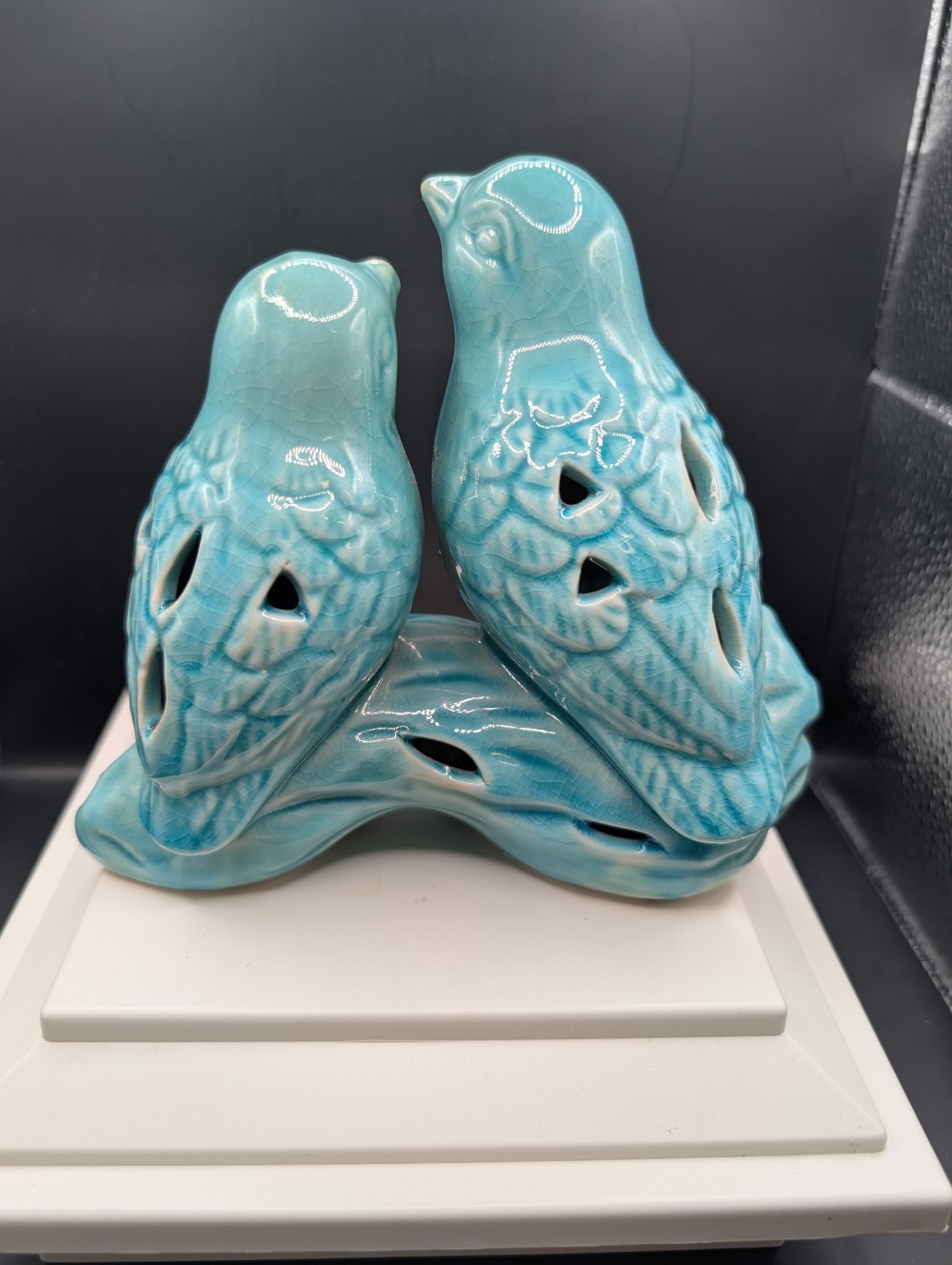 Blue bird ceramic potpourri holder