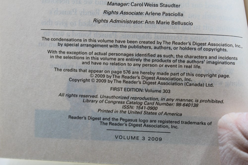 Hardcover Reader's Digest Vol 3 2009