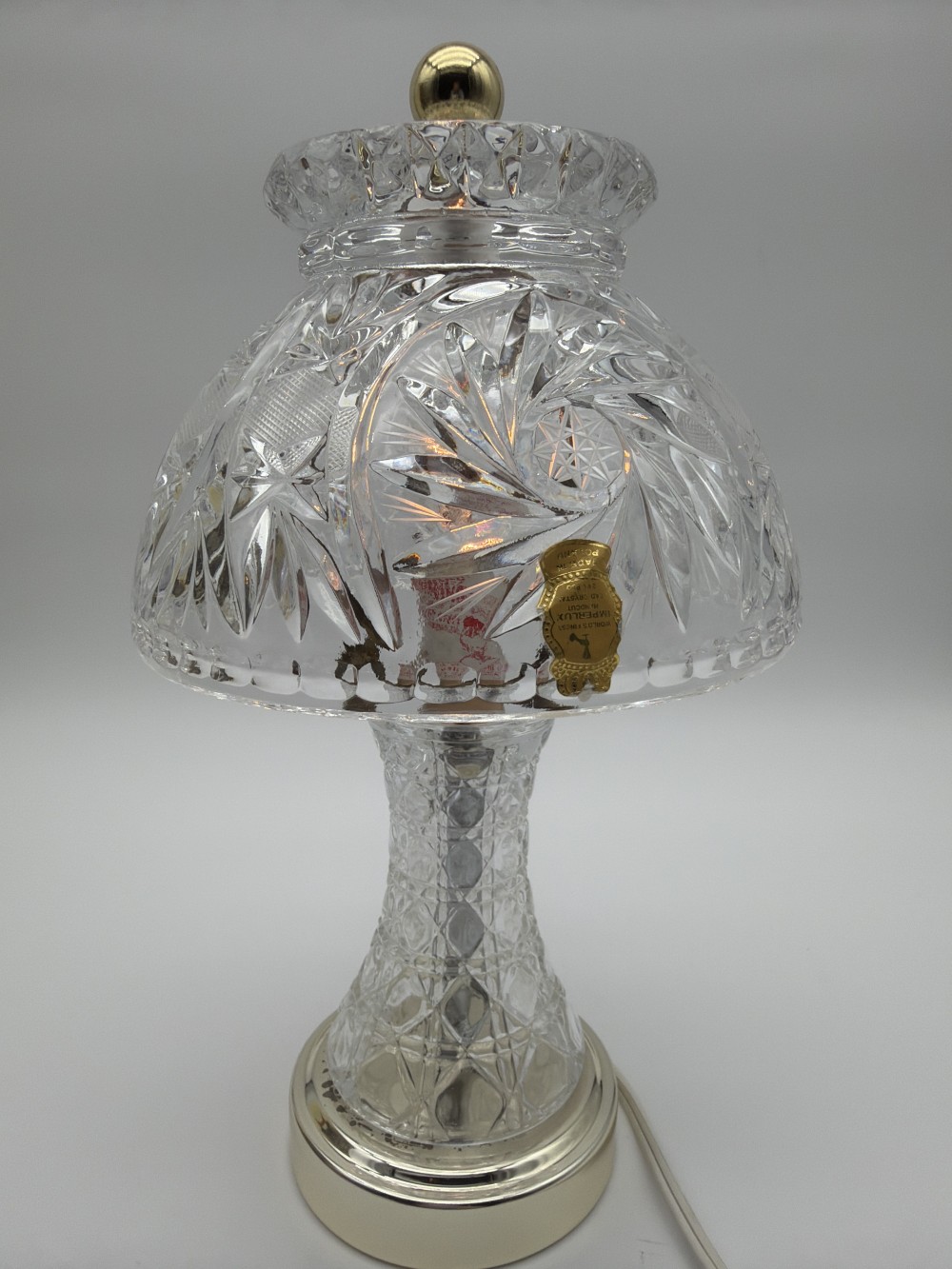 Lead Crystal Boudoir Table Lamp
