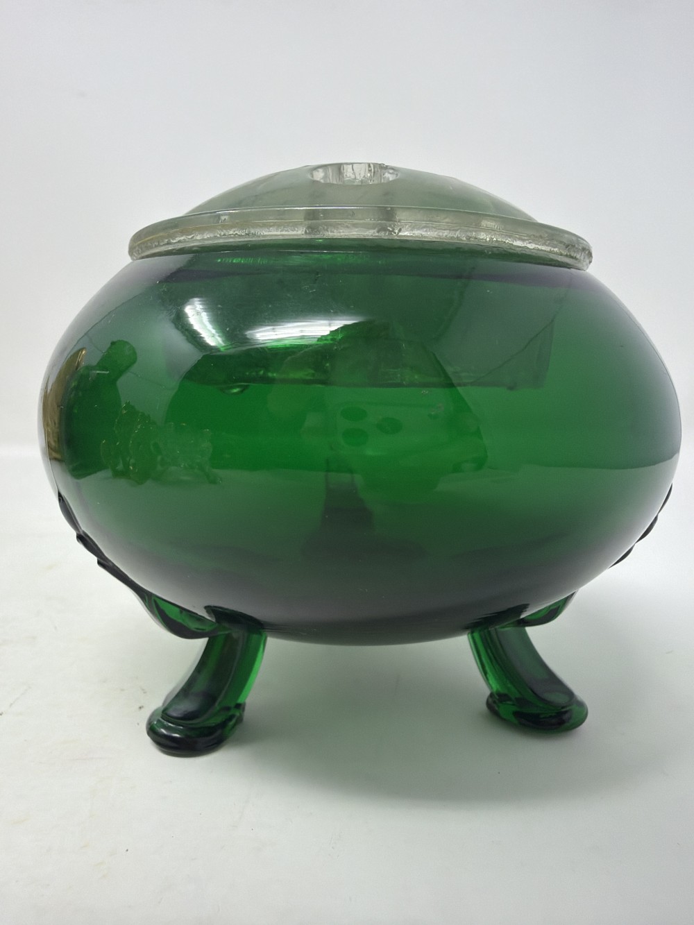 Vtg Viking Evergreen Bowl/Flower Frog
