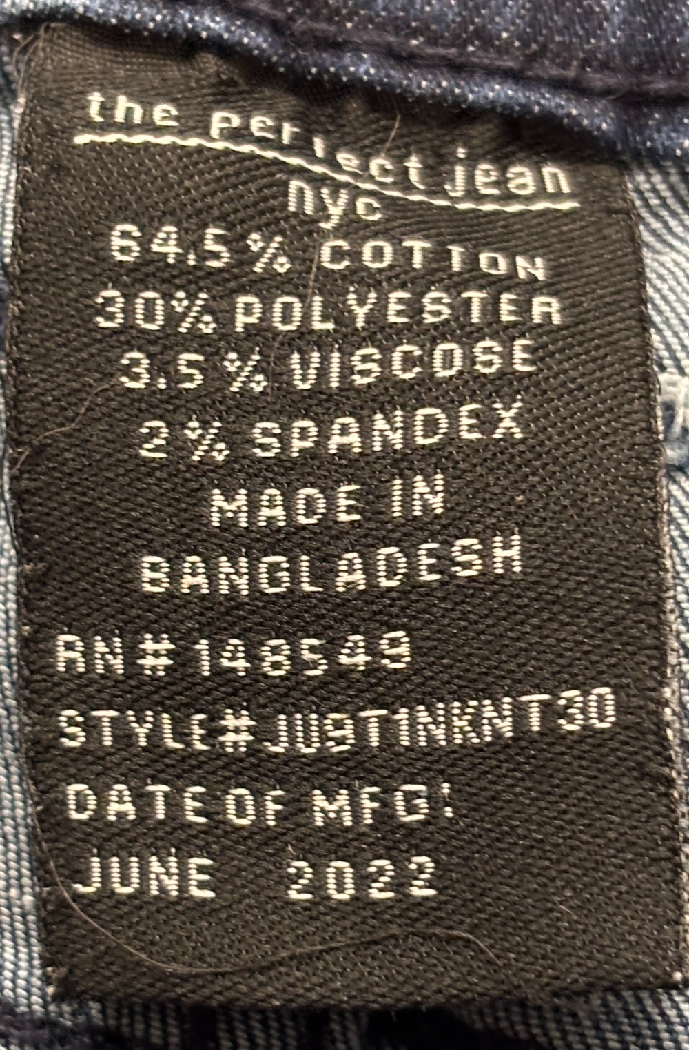 Clothing jeans The Perfect Jean mens 32x30 slim fit stretch denim