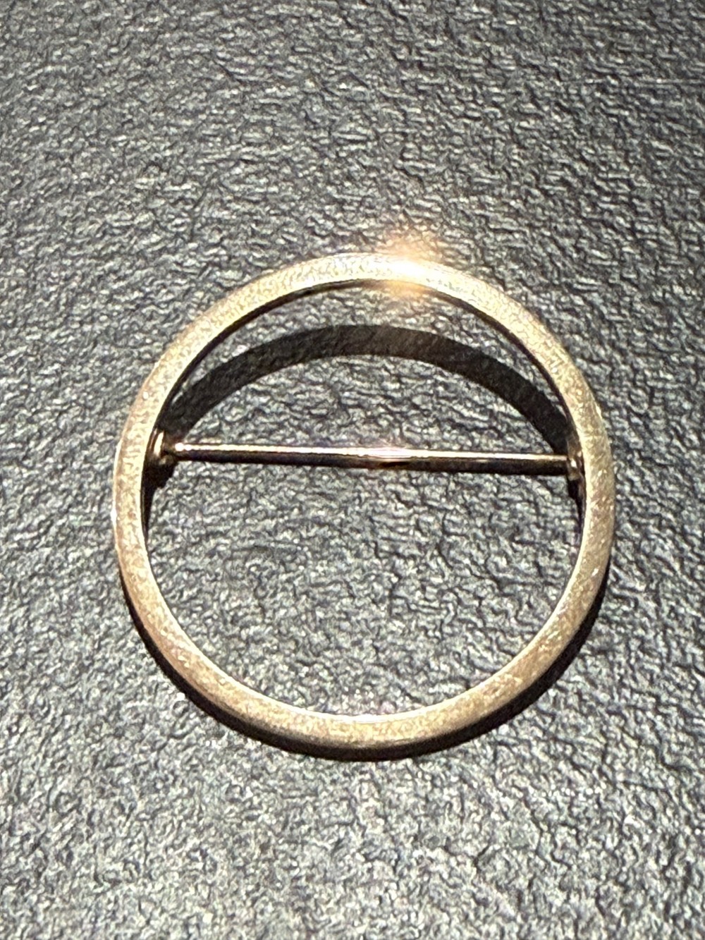 Vintage Gold Circle Brooch Pin