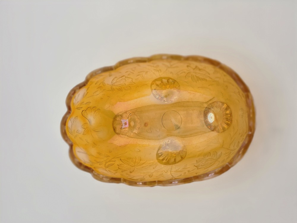 VTG 1950s Jeannette Floragold Candy Dish