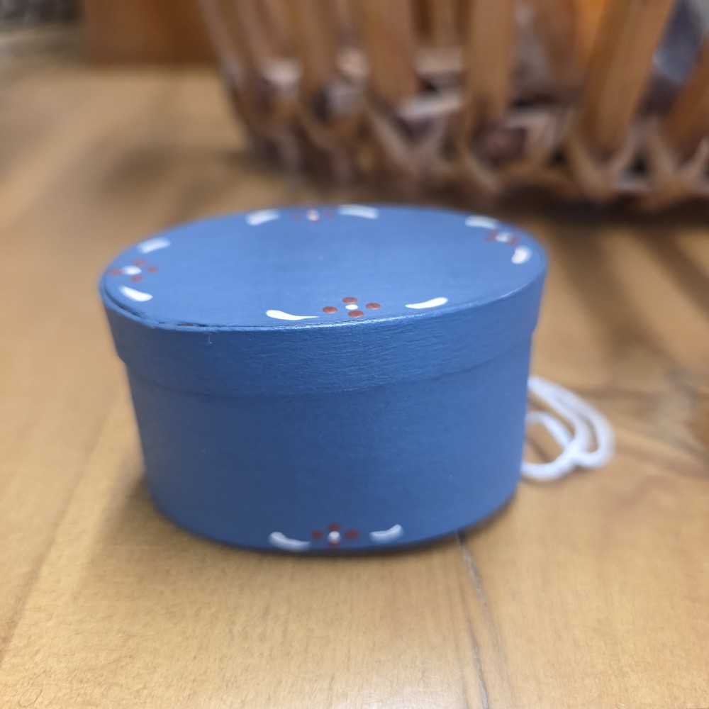 VTG Miniature Wood Hat Box 3inch
