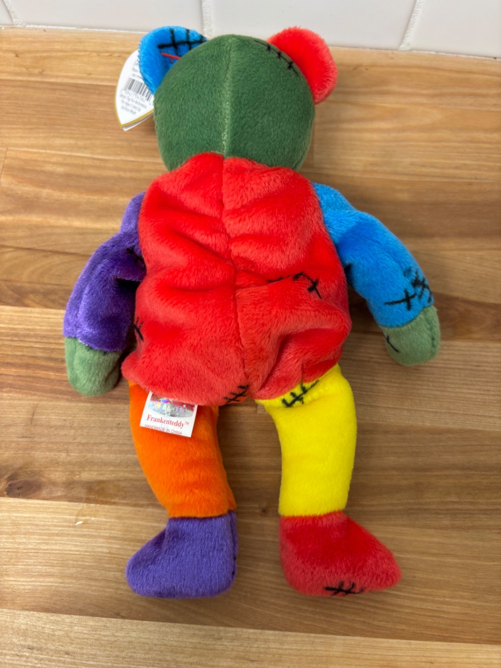 Beanie Baby Ty Frankenteddy Halloween Bear Plush 2001 MWMT