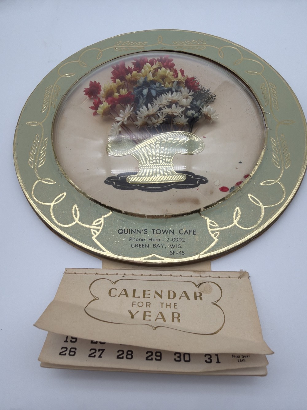 Vintage 1958 Café Advertising Calendar