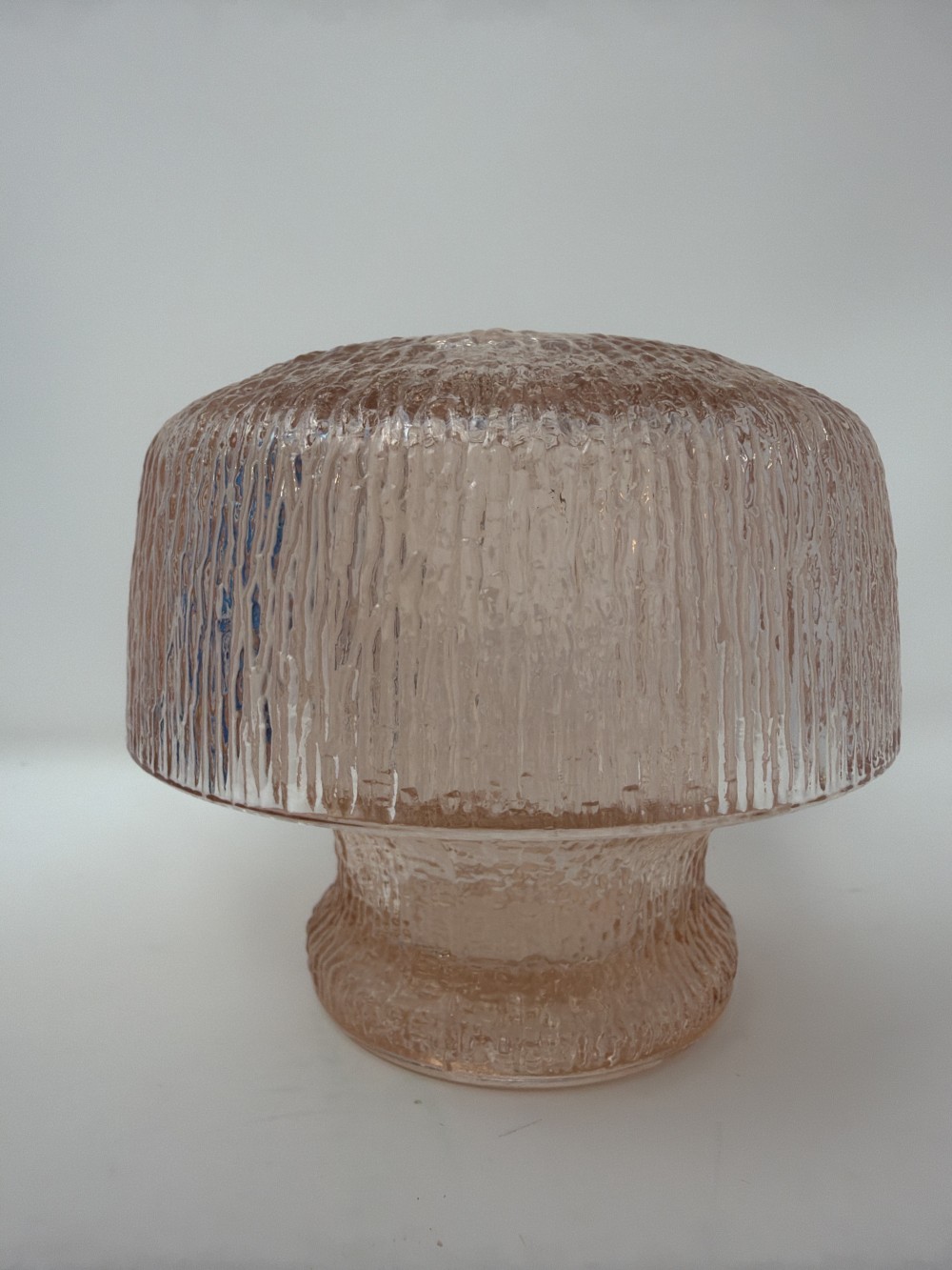 Indiana Glass Pink Mushroom 2pc Fairy Lamp