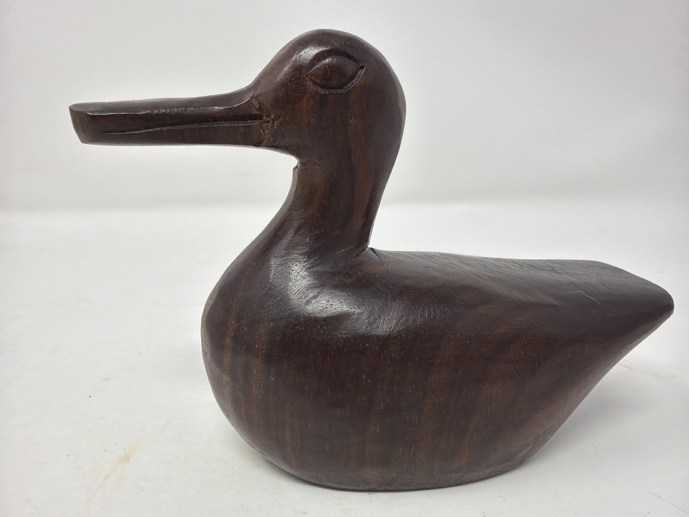 Vtg Hand-Carved Wooden Duck